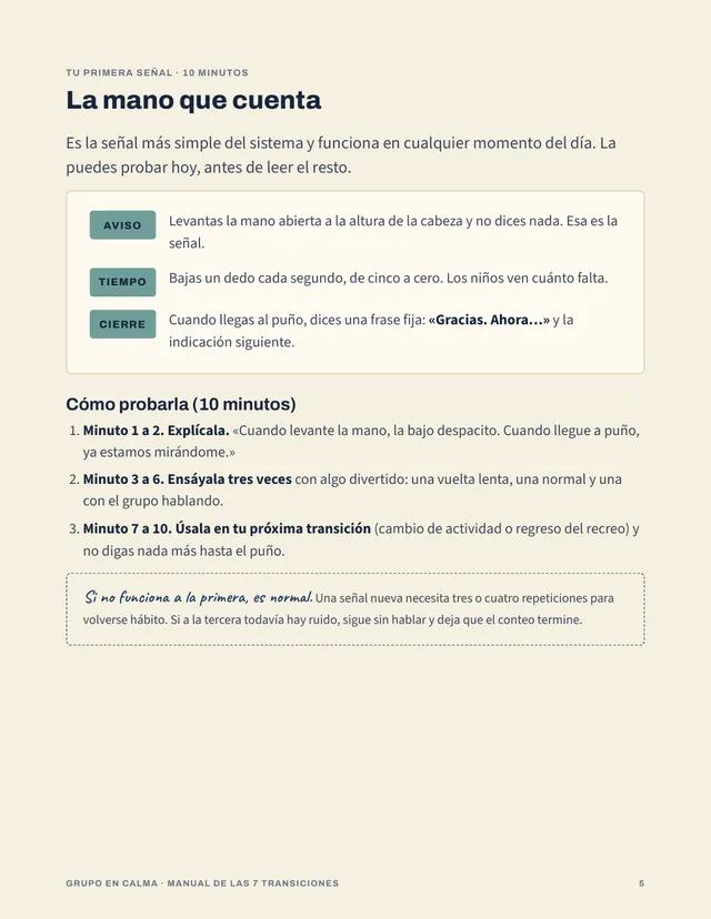 La mano que cuenta: tu primera señal