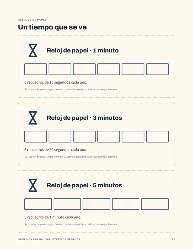 Relojes de papel